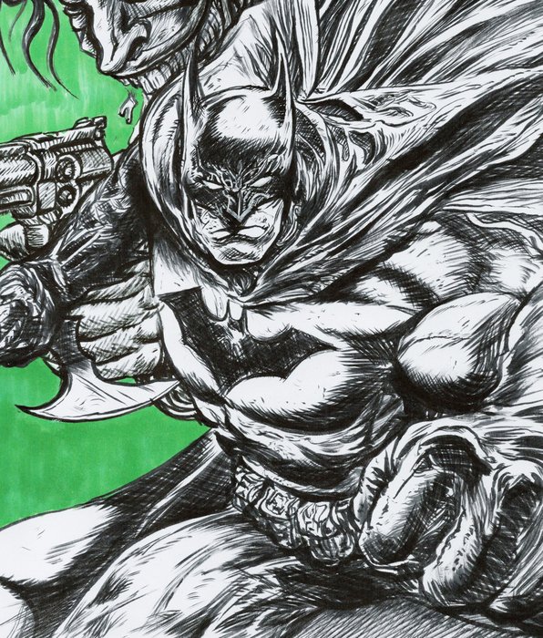 Angel Bazal Original drawing - Batman and Joker