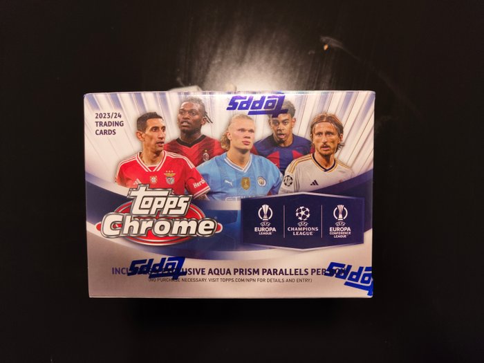 2023/24 Topps Chrome UEFA - 1 Sealed box - Næsten så god som ny (NM)