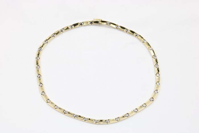 Anklet - 14 karat Gulguld -  0.28ct. tw. Diamant (Natur)