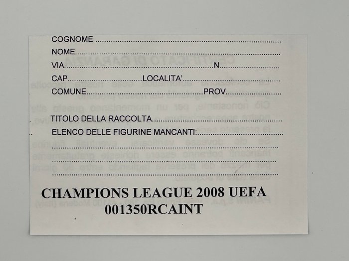 Panini - Champions League 2007/08 - Messi/Ronaldo/Ronaldinho/V.Nistelrooy - Complete Album