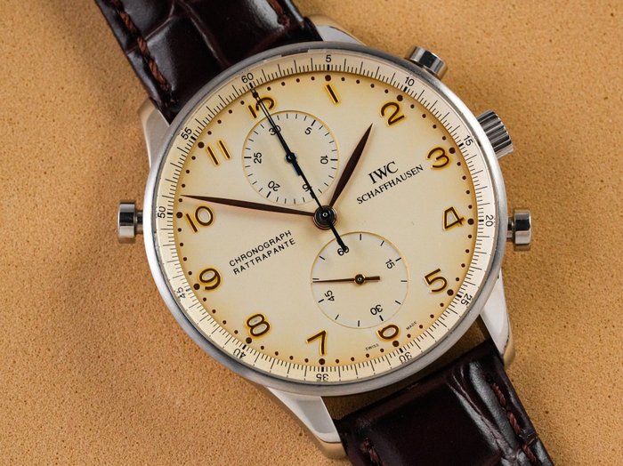 IWC - Portuguese Rattrapante Chronograph ''Natural Patina Dial'' - IW371202 - Mænd - 2011-nu