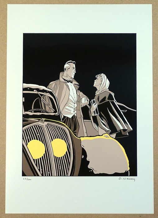 Neuray Olivier - 1 Silkscreen - Nuit Blanche - Voiture