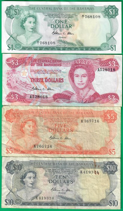 Verden. - 9 Banknotes - all QEII portraits  (Ingen mindstepris)