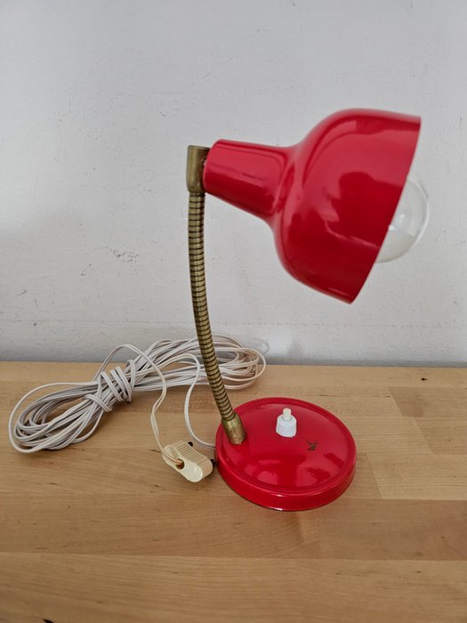 Sengebordslampe - Stål - Vintage 50'erne