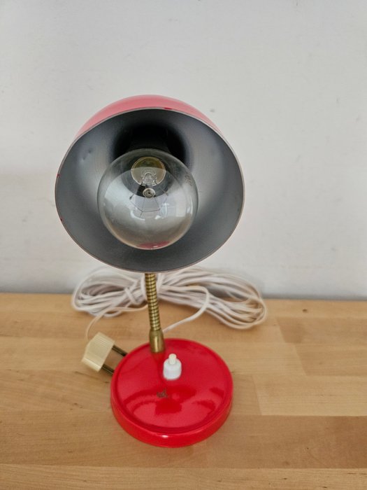 Sengebordslampe - Stål - Vintage 50'erne