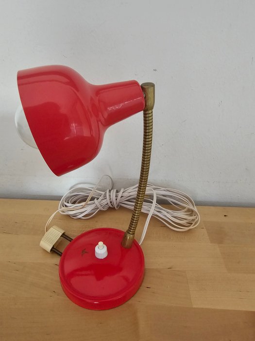 Sengebordslampe - Stål - Vintage 50'erne