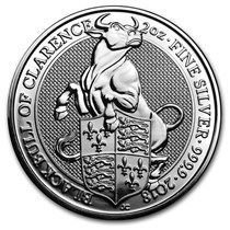 Storbritannien 5 Pounds 2018 Black Bull of Clarence 2 Oz (999)  (Ingen mindstepris)