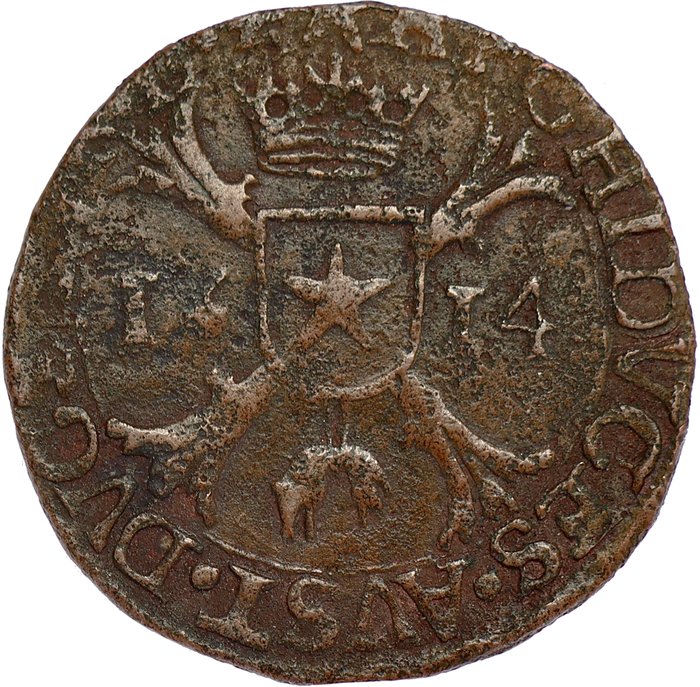 Holland. Albrecht  Isabella. Oord mm. star - Maastricht Mint - 1614