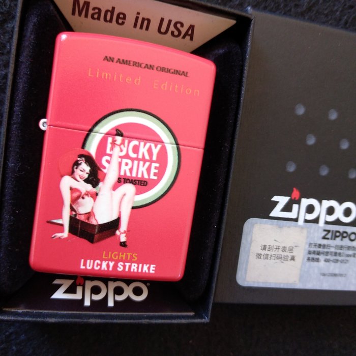 Zippo - Ltd. Japanese Edition - neu - Lucky Pin Up Girl - sexy - Lommelighter - Stål (rustfrit)