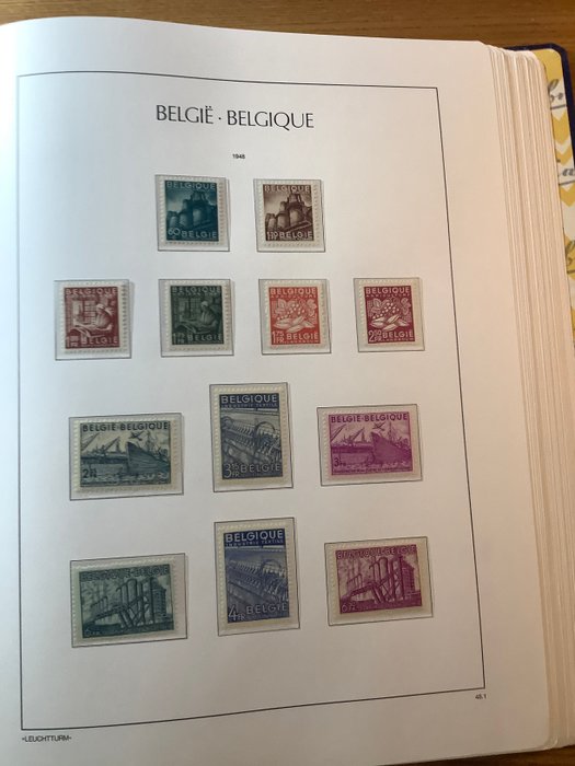 Belgien 1947/1959 - på Leuchtturm ark - Verzameling 1947/1959 (met alle blokken)