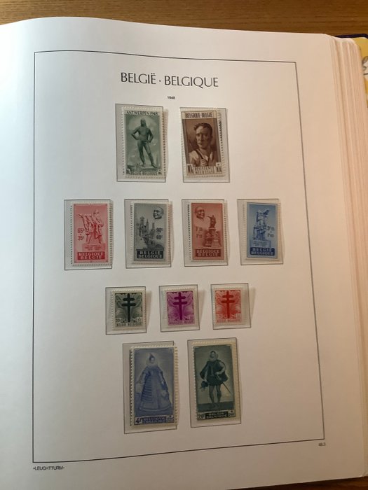 Belgien 1947/1959 - på Leuchtturm ark - Verzameling 1947/1959 (met alle blokken)