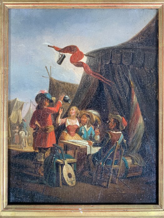 Ecole Flamande (XVII-XVIII) - Bivouac au camp militaire