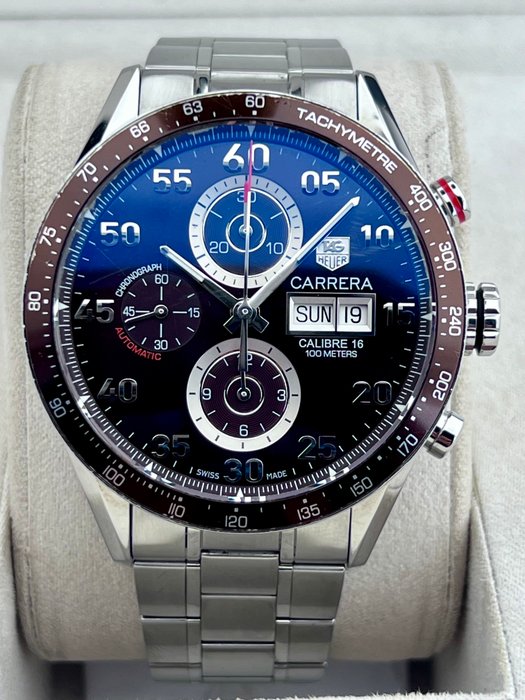 TAG Heuer - Calibre 16 Automatic Chronograph Braun Day/Date  - - Ingen mindstepris - CV2A12 - Mænd - 2011-nu