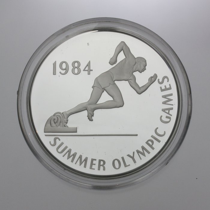 Jamaica. 25 Dollars 1984 Jeux Olympiques d'été, Proof