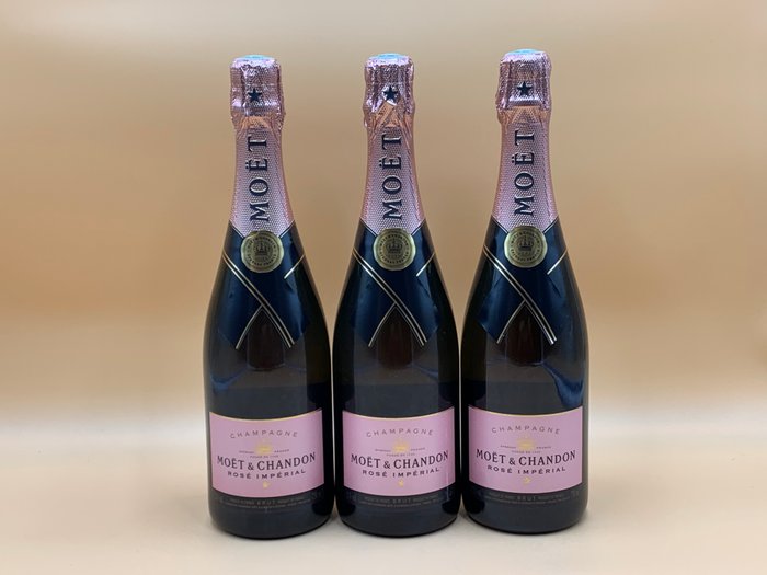 Moët  Chandon - Champagne Rosé Impérial - 3 Flasker (0,75 L)