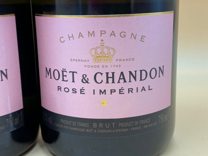 Moët  Chandon - Champagne Rosé Impérial - 3 Flasker (0,75 L)