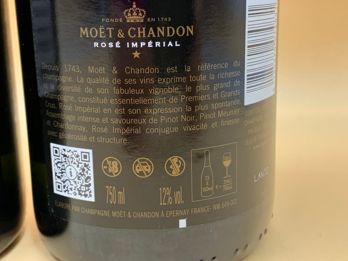 Moët  Chandon - Champagne Rosé Impérial - 3 Flasker (0,75 L)