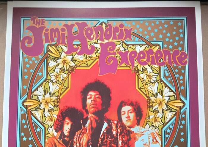 The Jimi Hendrix Experience - Litografi, Håndsigneret af kunstneren Bob Masse - 2017