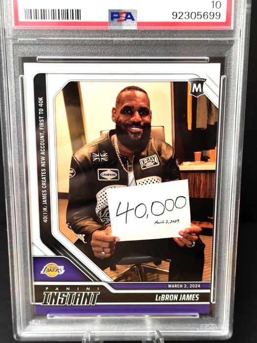 2023 Panini Instant NBA LeBron James #391 Record All-Time 40,000 Points PSA 10 - 1 Graded card