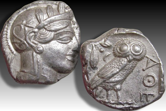 Attica Athen Tetradrachm 454-404 BC - great example of this iconic coin -