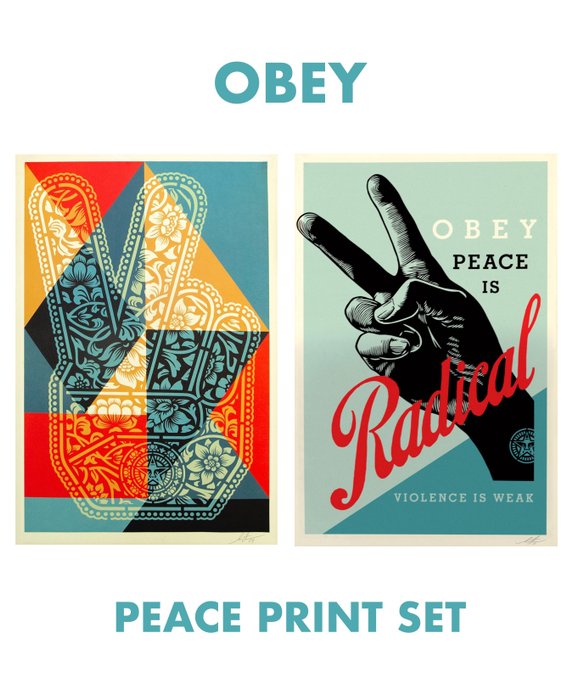 Shepard Fairey (OBEY) (1970) - OBEY Peace Print Set + Bonus