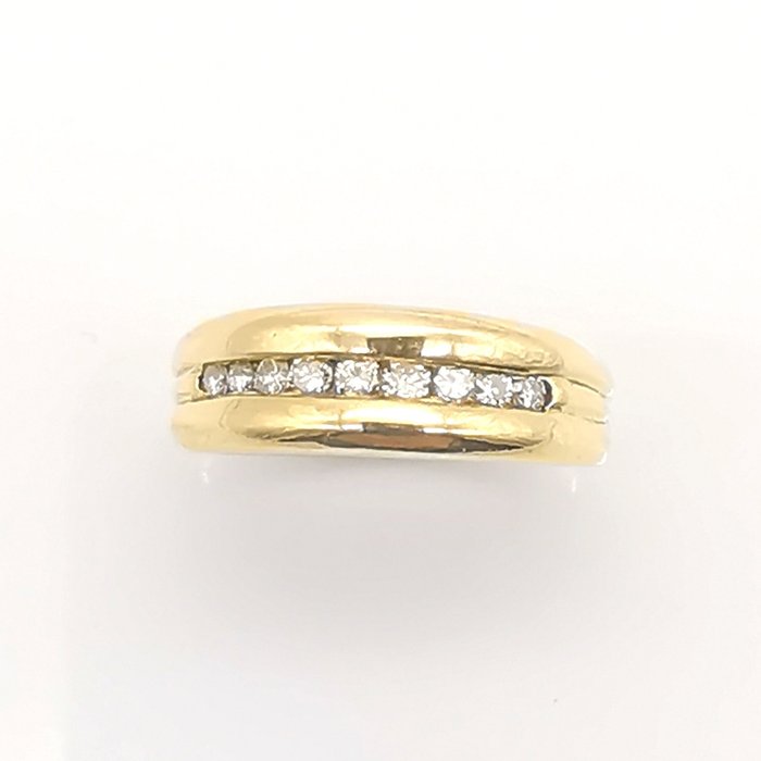 Ring - 18 kraat Gulguld -  0.45ct. tw. Diamant (Natur)