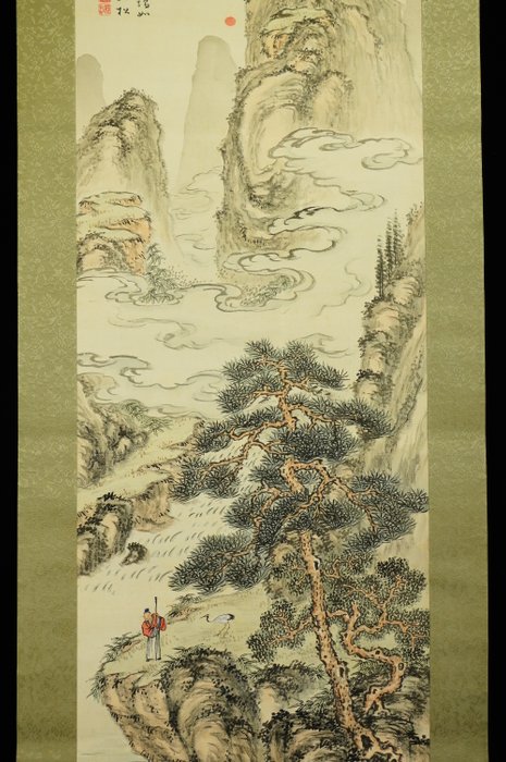 Landscape - ca 1913 (Taisho) - Kajie 梶江 - Japan  (Ingen mindstepris)