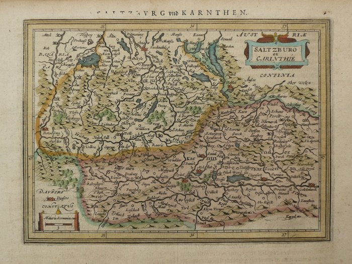 Østrig - Kärnten; Petrus Kaerius / J.E. Cloppenburg - Saltzburg et Carinthiae - 1632