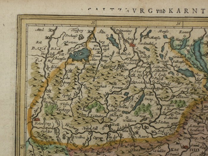 Østrig - Kärnten; Petrus Kaerius / J.E. Cloppenburg - Saltzburg et Carinthiae - 1632