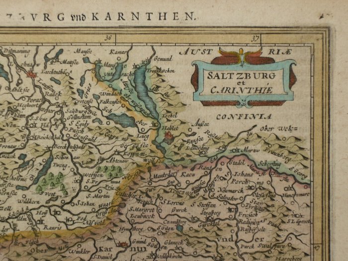 Østrig - Kärnten; Petrus Kaerius / J.E. Cloppenburg - Saltzburg et Carinthiae - 1632