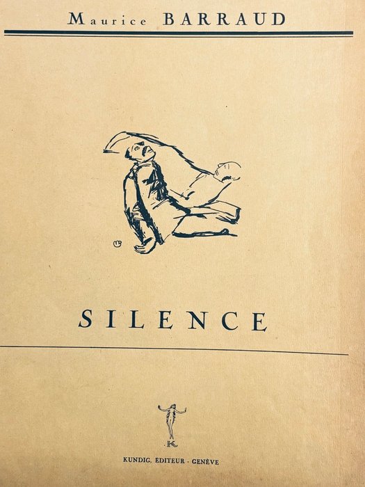 Maurice Barraud - Silence [ EO Album de 14 Lithos contre les horreurs de la guerre ] - 1916