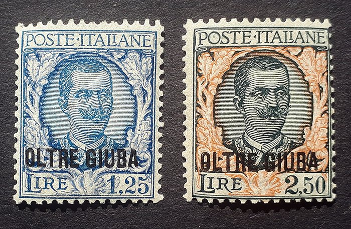 Italienske Jubaland 1926 - Blomster overtrykte frimærker fra Italien