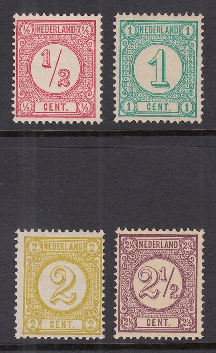 Holland 1894 - Trykte frimærker (ny udgave) - NVPH 30b/33a