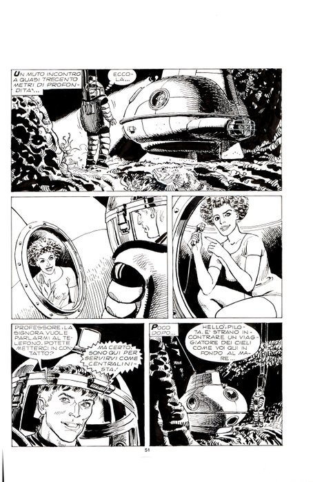 Diso, Roberto - 3 Original page - Mister No #221 - "Abissi" - 1993