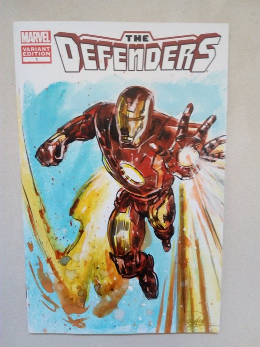 Lemercier, Gwendal - 1 Original drawing - Iron Man - Defenders #1 - blank cover with original drawing