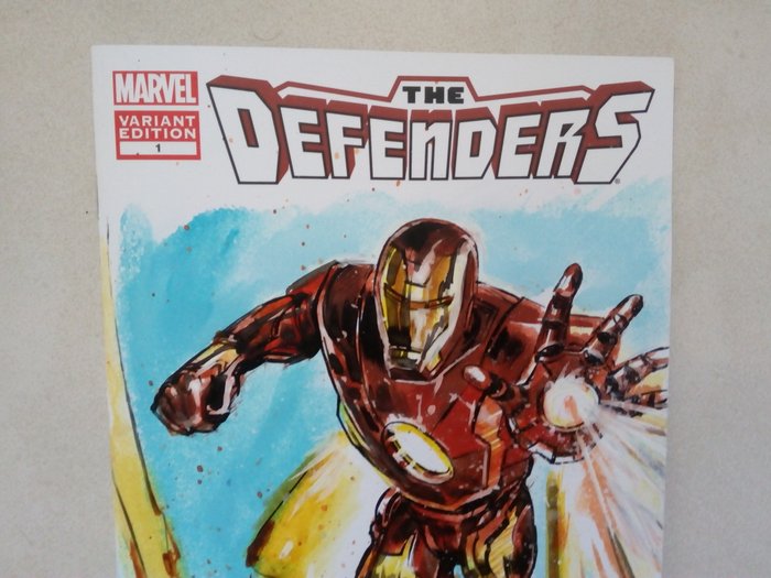 Lemercier, Gwendal - 1 Original drawing - Iron Man - Defenders #1 - blank cover with original drawing