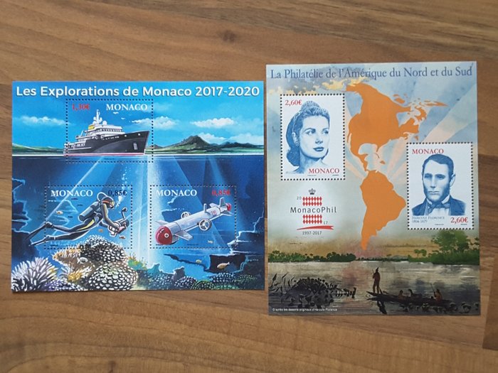 Monaco 2017 - 1 helt år med aktuelle frimærker - Yvert 3062 à 3116 sans les timbres non émis