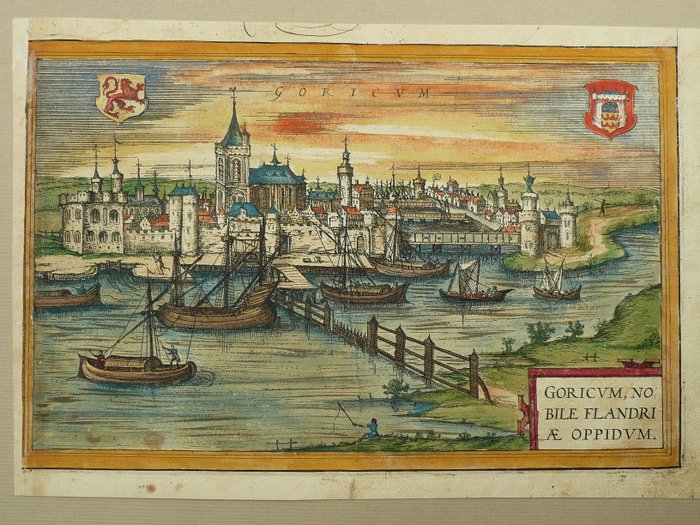 Holland - Gorinchem; G. Braun. F. Hogenberg - Goricum - 1581-1600