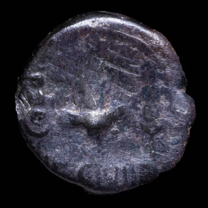 Romerska republiken. Mark Antony. Denarius Ceca móbil militar, 32-31 a.C. - LEGIO VIII  (Ingen mindstepris)