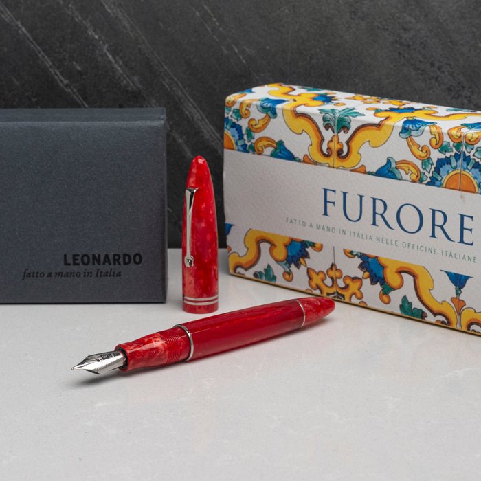 Leonardo Officina Italiana - Furore Rosso - silver plated finish - Fyldepen