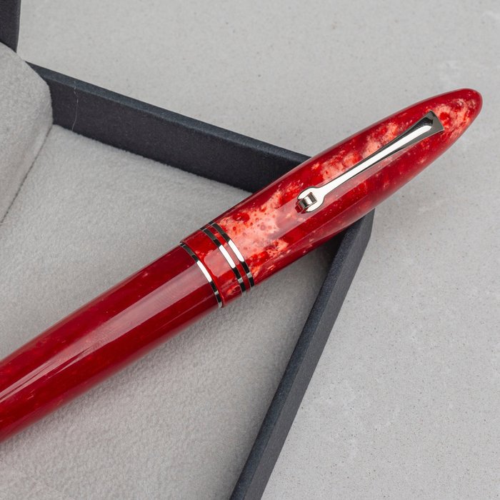 Leonardo Officina Italiana - Furore Rosso - silver plated finish - Fyldepen