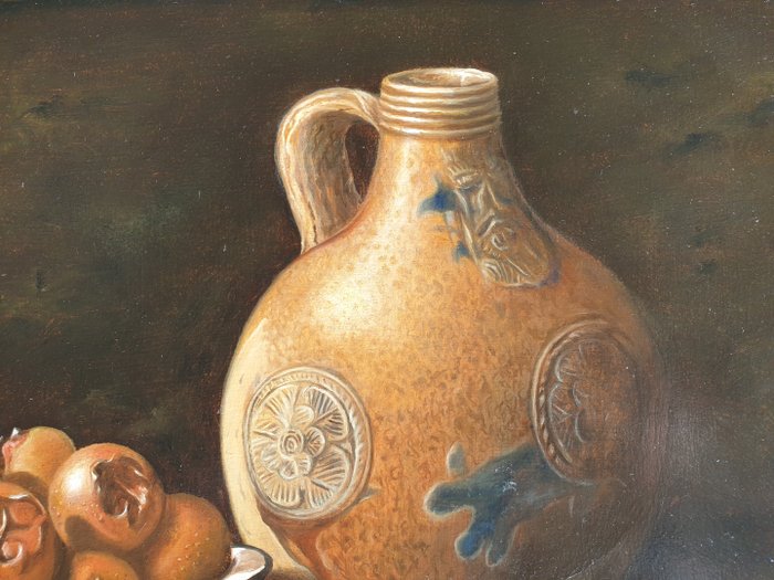 Jan Teunissen - Bearded man jug bowl with medlars