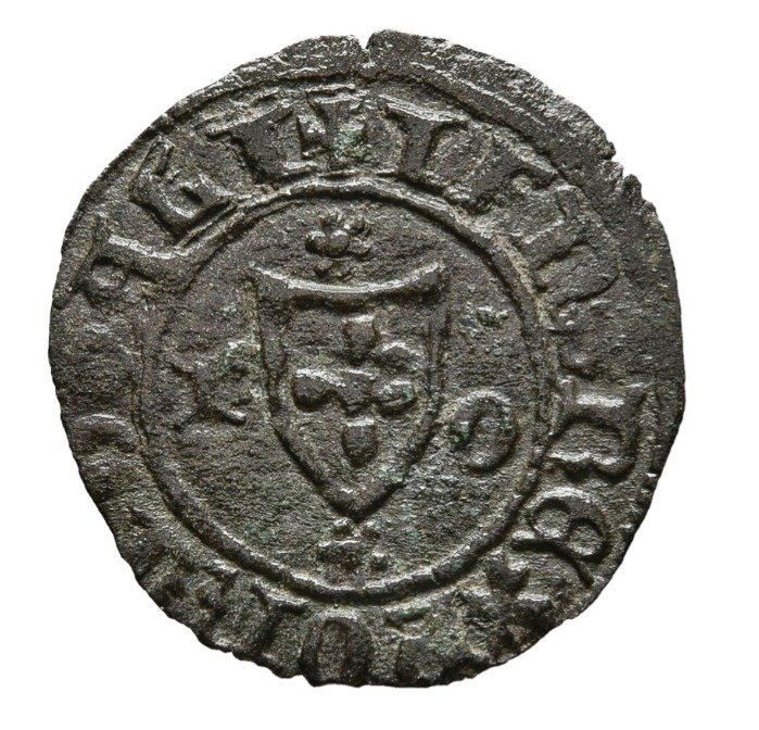 Portugal D João I (1385-1433) Meio Real Atípico - P/P O - Porto - D€I:GRA:R€X - Escassa