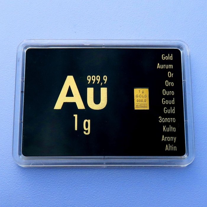 1 gram - Guld 999 - Valcambi - Med certifikat  (Ingen mindstepris)