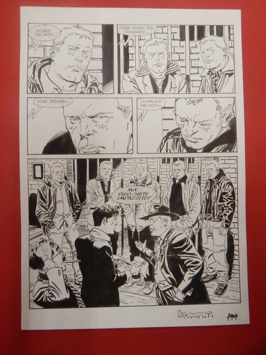 Brindisi Bruno - 2 Original page - Dylan Dog Gigante #18 - "Tueentoun" - 2009