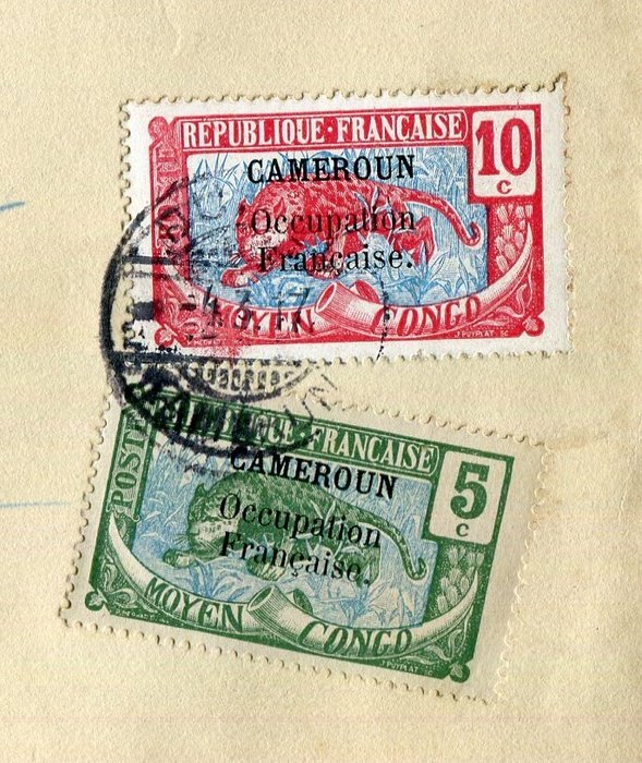 Frankrig 1917 - Sjældent brev fra Duala (Kamerun) til Paris - fransk besættelse