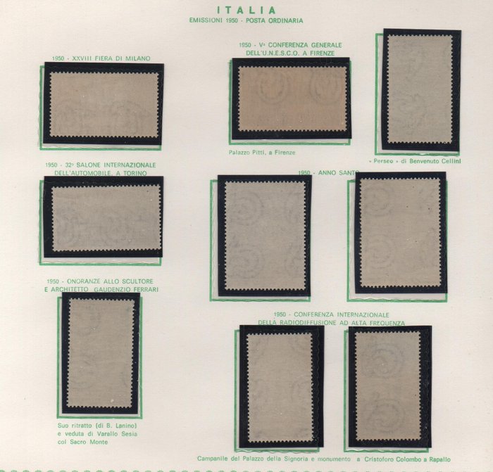 Italien 1950 - 1950 årgang komplet med almindelig post