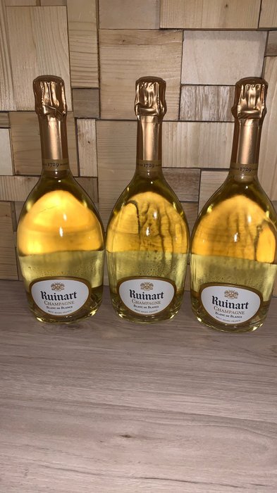 Ruinart, Brut - Champagne Blanc de Blancs - 3 Flasker (0,75 L)