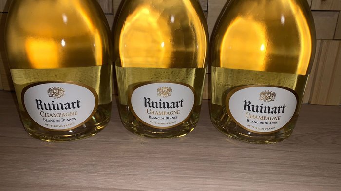 Ruinart, Brut - Champagne Blanc de Blancs - 3 Flasker (0,75 L)