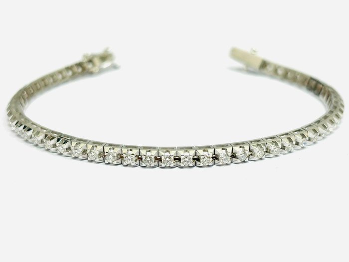 Armbånd - 18 kraat Hvidguld -  2.90ct. tw. Diamant (Natur)  - Fremstillet i Italien